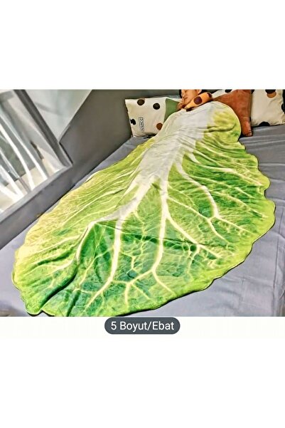 ASY Yeşil Marul Desenli Battaniye