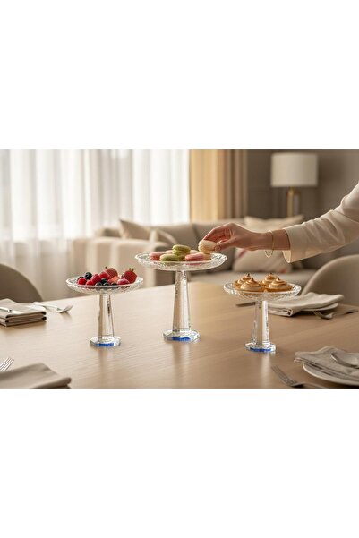 ROY KING KRİSTAL AYAKLI SUNUMLUK 19 CM