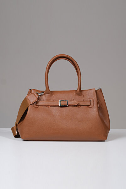 CANTACOMBINE Γυναικεία δερμάτινη τσάντα Shopper Kosta Καφέ