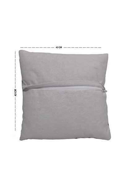 Pillow Home 3D Embroidery-Looking Gray Floral Pattern Digital Printed Decorative Throw Pillow Cover Single