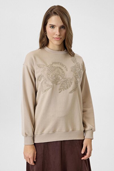TIFFANY&TOMATO Yaprak Nakışlı Sweatshirt