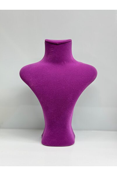 Genel Markalar Mor Havalandırılmış Model Süet Kumaş Kolye Mankeni 23/18.5/7.5