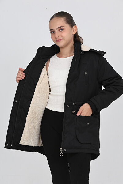 Wild Flower Girl's Hooded Fleece-Lined Warm Long Winter Comfortable-Stylish Coat