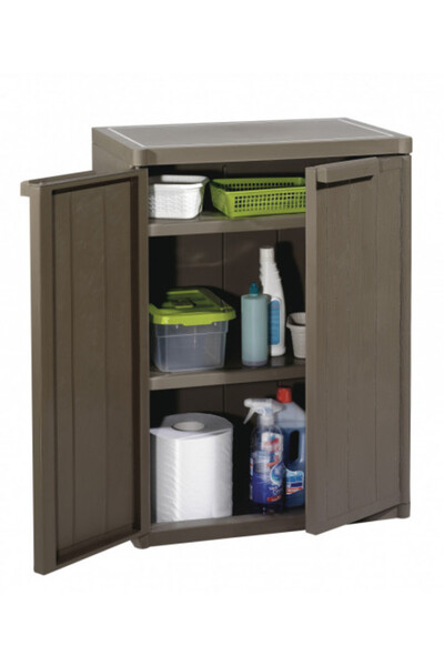 Gensing Multifunctional cabinet Gensini wood optics, for tool storage, 65 x 45 x 88 cm, Brown