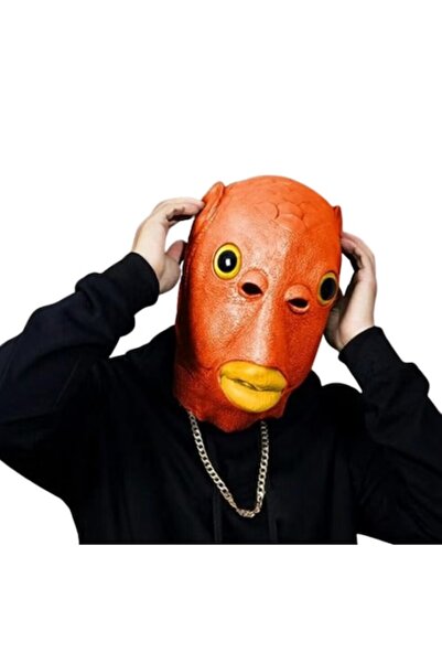OEM Fish Head Mask, Latex, Red