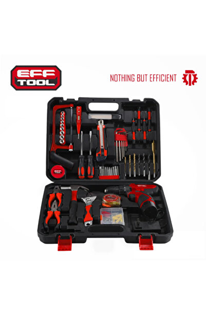 EFF Tool دريل بطارية ايفتول 12 فولت + مجموعة عدة 100 قطعة