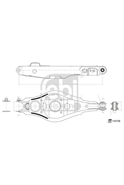 FEBI BILSTEIN Brat Suspensie Roata Spate Toyota Rav 4 3/Rav 4 4