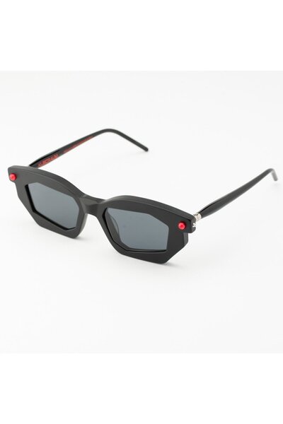 Kuboraum Maske P14 BMR Geometric Sunglasses, Matte/Glossy Black Frame