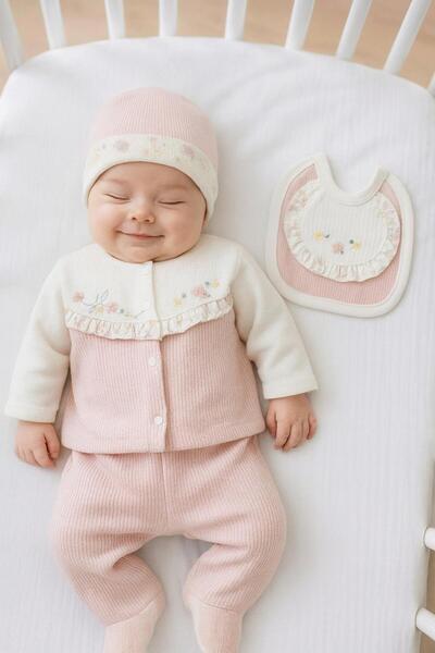 BYS BABY FASHION طقم ملابس للأطفال حديثي الولادة مكون من 10 قطع مطرزة بالزهور...