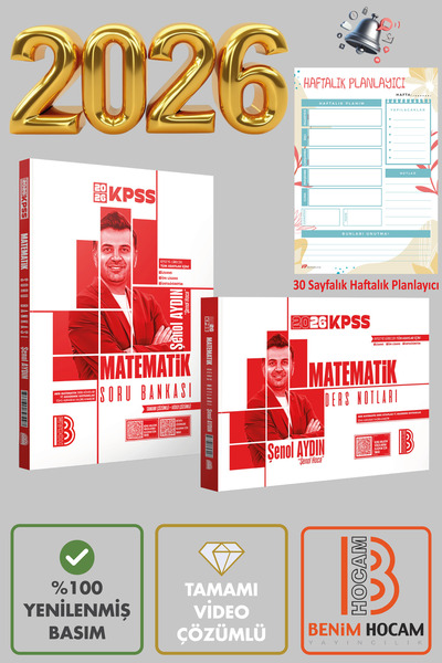 Benim Hocam Yayınları Şenol Aydın Hocam KPSS Matematik Tamamı Video Çözümlü S...