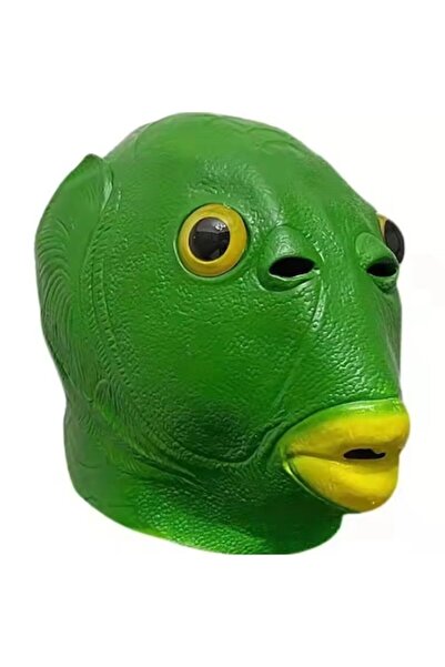 OEM Fish Head Mask, Latex, Green