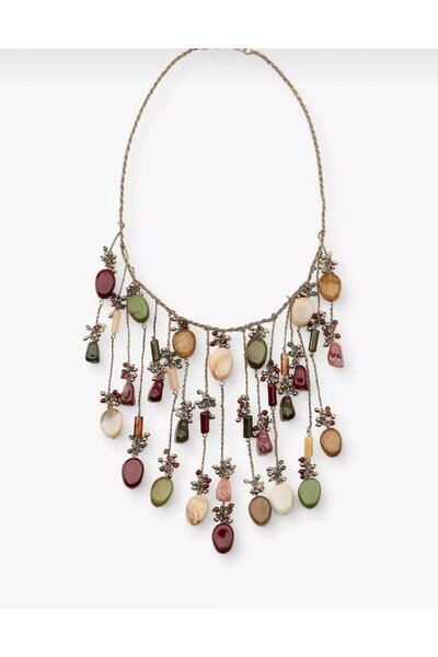 Venus Design Bordo Boncuk Kolye