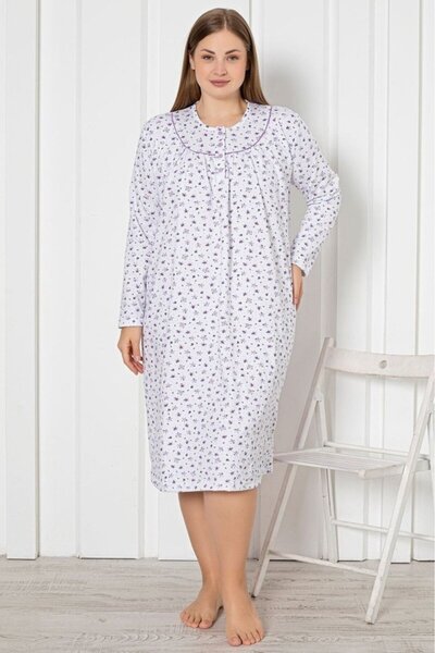 embody Batal Women's Warm and Comfortable Cotton Cotton Vated Nightdress with...