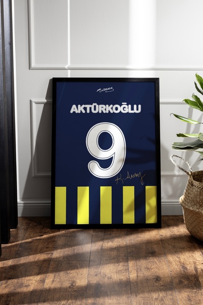 Genel Markalar Kerem Aktürkoğlu 9 İmzalı Poster Tablo (Çerçeveli)