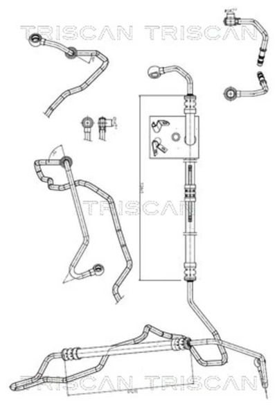 TRISCAN Furtun Hidraulic Sistem De Directie De La Pompa Hidraulica La Caseta ...