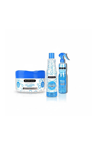 Morfose Collagen Care Kit: 500ml Shampoo, 250ml Hair Mask & 400ml Dual-Phase Conditioner