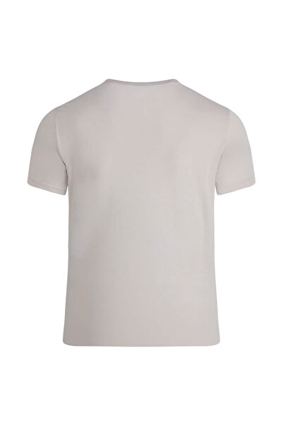 Hatemoğlu Ecru Regular Fit Crew Neck T-Shirt