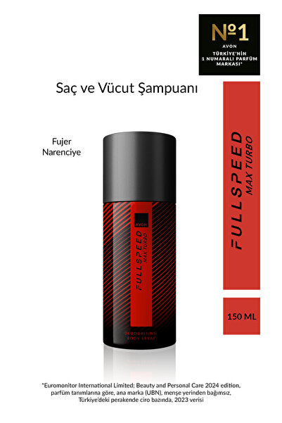 AVON Full Speed Max Turbo Sprey Deodorant 150ml