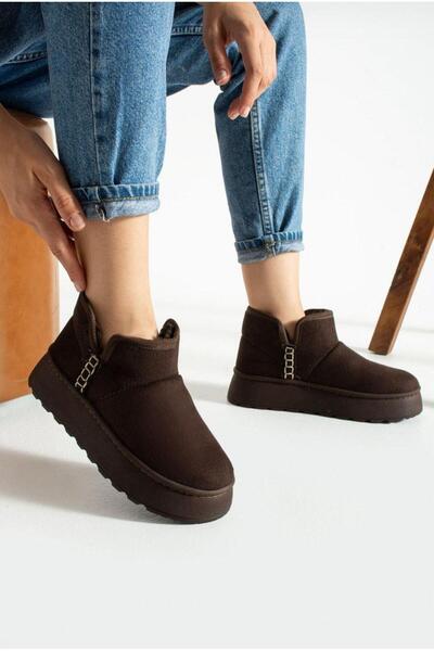 CanBambi Дамски ботуши с дебела подметка с вътрешна козина