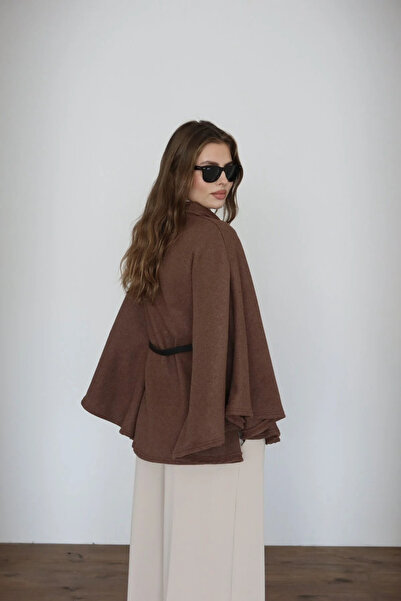 beeke Women's Casual Belted Cashmere Cape Poncho New Season Beeke-7914