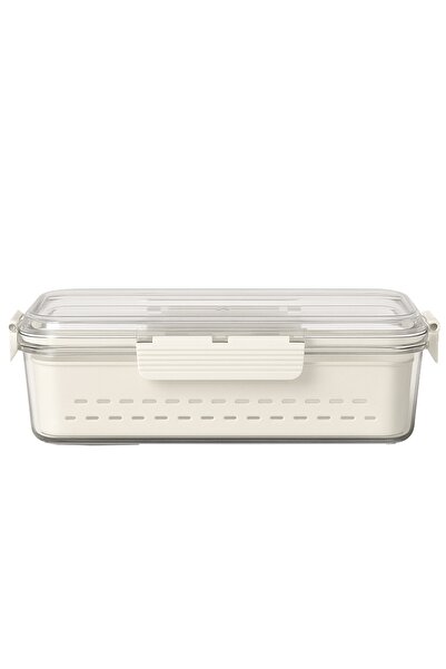 PUFO Multifunctional food box with airtight lid, removable sieve, for fruits, vegetables or food, 31 cm
