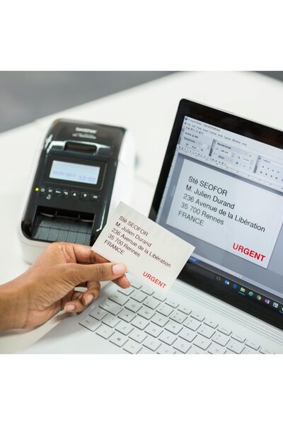 Brother QL-820NWB Professional Label Printer, Wireless and Wired LAN, 62mm Width, Time-stamp Functio