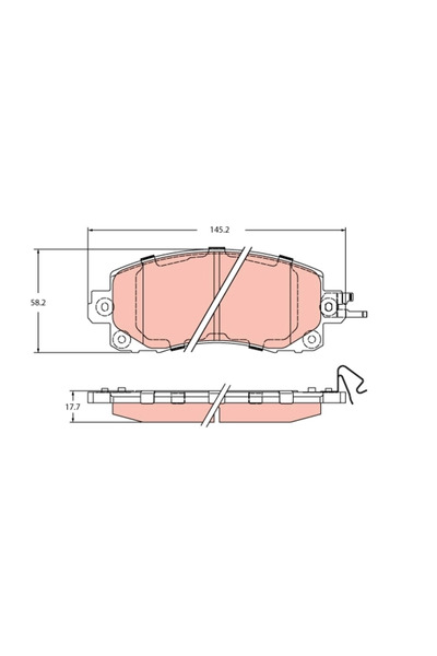 TRW Brake Pad Set Disc Brake Subaru Forester/Impreza/Xv 2016-2018