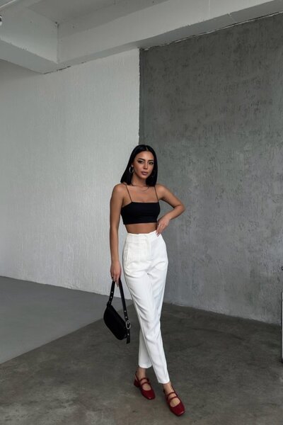 DEAG High Waist Collared Trousers