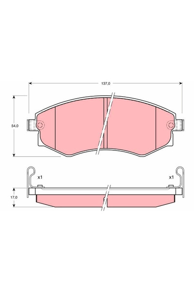 TRW Set Placute Frana Frana Disc Hafei Saibao 3/Saibao 5 Hyundai Coupe 1/Lant...