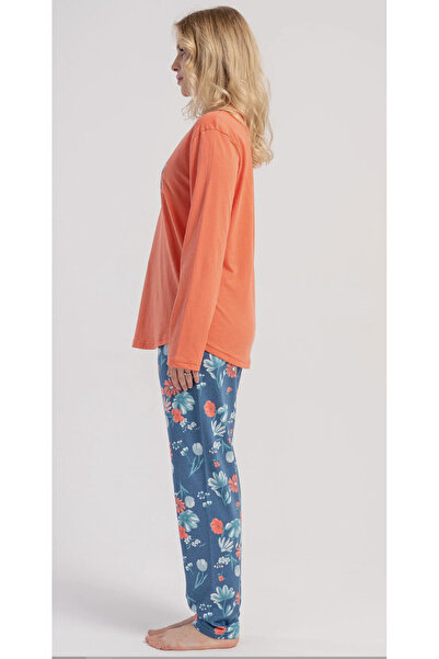 VİENETTA Büyük Beden %100 Pamuk Pijama Takımı