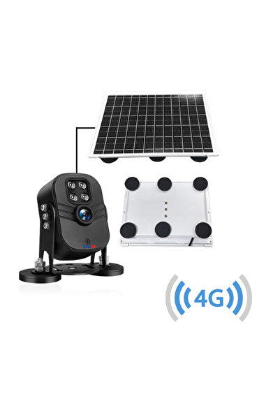 Taggo Cameră de supraveghere solară 4G de 5Mp pentru camioane cu montare magn...