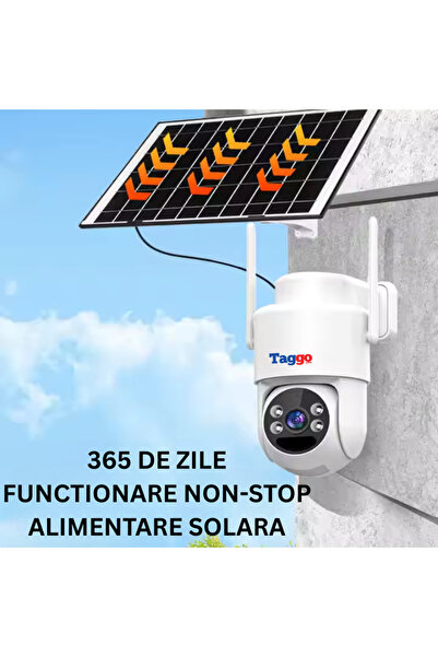 Taggo Solar 4G Surveillance Camera, 4MP, Human Motion Detection