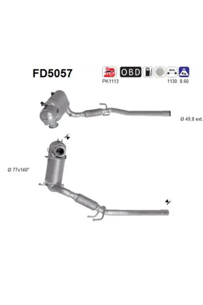 As Filtru Funingine/Particule Sist.De Esapament Seat Ibiza 4 Skoda Fabia 2/Ro...
