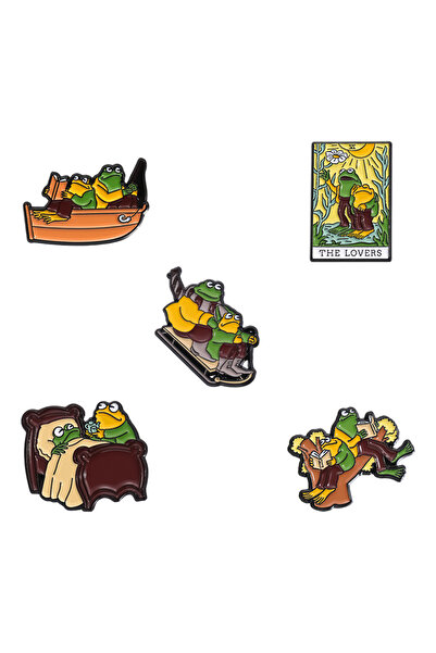 Choice TZ1355 2-6 قطع/مجموعة دبابيس مينا سلسلة حيوانات سلمندر كابيبارا كورجي ...