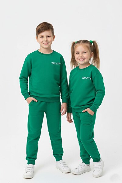 NEWKİDS The City Printed Cotton 2 Thread Seasonal Unisex Children's Set