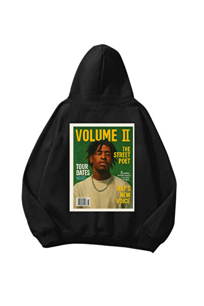 Gofeel Tom II Štampano Crna Oversize kroj Unisex majica sa kapuljačom