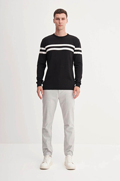 Cazador Slim Fit Viscose Fabric Basic Black Men's Sweater 33025