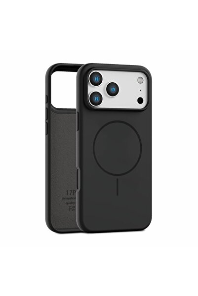 O Ozone جراب سيليكون مغناطيسي لهاتف iPhone 17 Pro – أسود