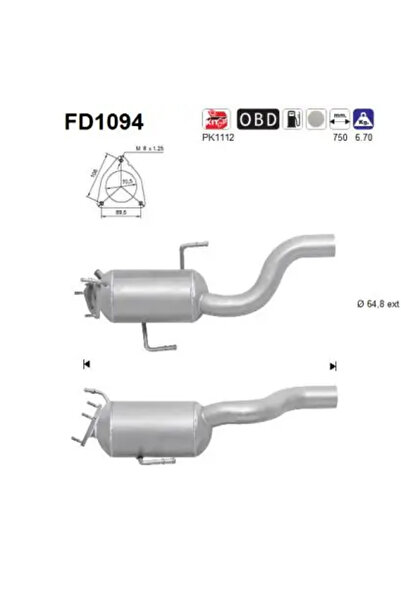 As Filtru Funingine/Particule Sist.De Esapament Audi Q7 Vw Touareg 2007-2018