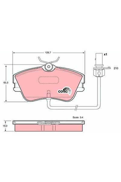TRW Set Placute Frana Frana Disc Vw California T4 Camper/Kombi T2 Bus/Kombi T...