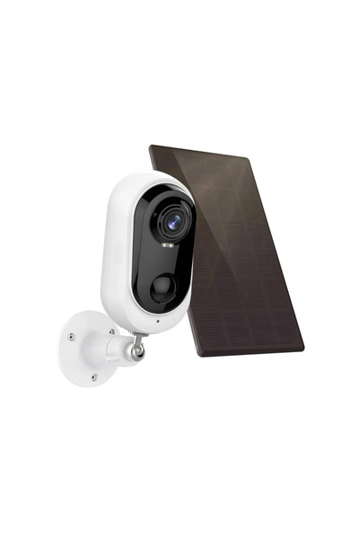 Taggo Cameră de supraveghere WiFi cu alimentare solară, 4MP, WISTINO, detectare mișcare, rezistentă la intemperii