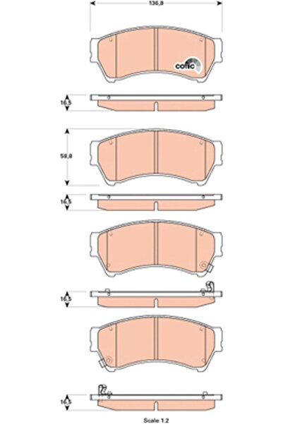 TRW Set Placute Frana,Frana Disc Gdb3501 Ford Usa Fusion Mazda 6 Hatchback/6 ...