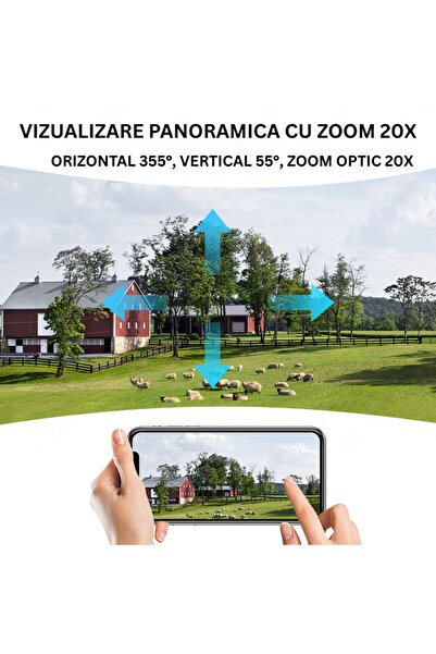 Taggo Solar-Powered 8MP WiFi Surveillance Camera, 20X Optical Zoom