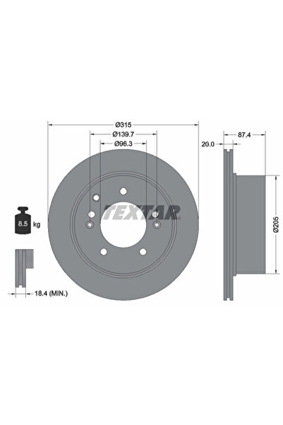 TEXTAR Disc Frana Kia Sorento 1