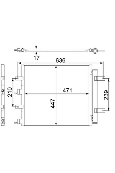 MAHLE Condensator Climatizare Jaguar S-Type 2/Xf 1/Xf Sportbrake