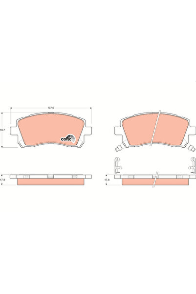 TRW Set Placute Frana Frana Disc Subaru Forester/Impreza/Legacy 2