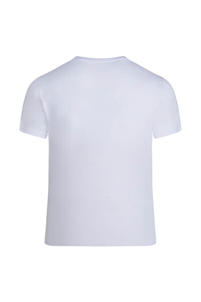 Hatemoğlu White Regular Fit Crew Neck T-Shirt