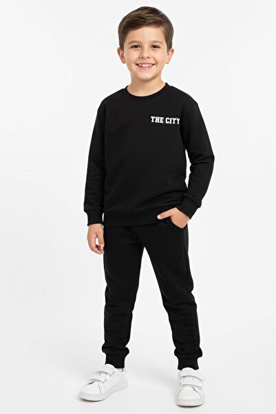 NEWKİDS The City Printed Cotton 2 Thread Seasonal Unisex Children's Set