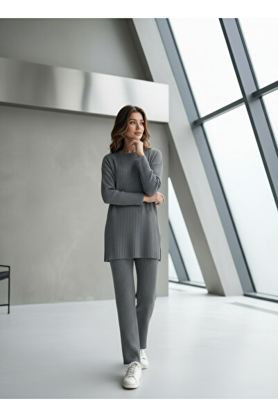 eyyebelle Pamut bordás női blúz nadrág kétrészes szett