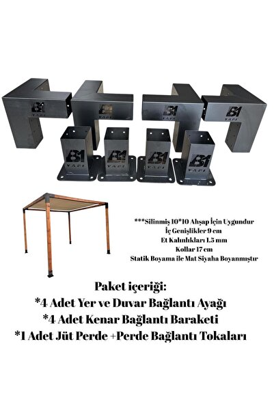 B1MOTO Pergola-Kamelya Baglantı Seti(Ahşaplar Hariç)